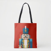 Weihnachts-Nutcracker Roter Hintergrund Kissen Fal Tasche (Vorderseite)