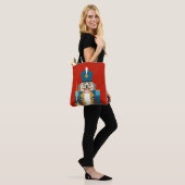 Weihnachts-Nutcracker Roter Hintergrund Kissen Fal Tasche (Am Model)