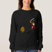 Weihnachts-Nutcracker-Schwert-Weihnachtsmannmütze Sweatshirt (Vorderseite)