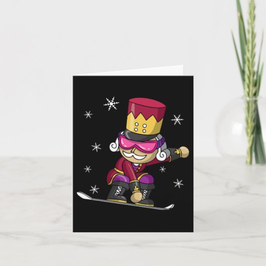 Weihnachts Nutcracker Snowboard Snowboarden Snowbo Karte (Vorderseite)
