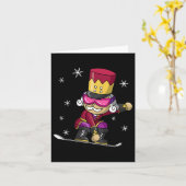 Weihnachts Nutcracker Snowboard Snowboarden Snowbo Karte (Gelbe Blume)