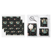 Weihnachts-Nutcracker Soldiers & Fairies auf schwa Geschenkpapier Set