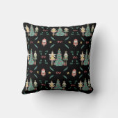 Weihnachts-Nutcracker Soldiers & Fairies auf schwa Kissen (Rückseite)