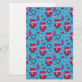 Weihnachts-Nutcracker-Spielzeug, Blaues Schneefloc Briefpapier (Vorne/Hinten)
