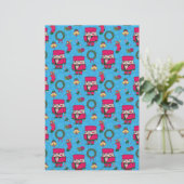Weihnachts-Nutcracker-Spielzeug, Blaues Schneefloc Briefpapier (Stehend Vorderseite)