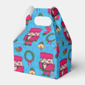 Weihnachts-Nutcracker-Spielzeug, Blaues Schneefloc Geschenkschachtel (Rückseite)