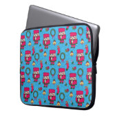 Weihnachts-Nutcracker-Spielzeug, Blaues Schneefloc Laptopschutzhülle (Vorderseite Links)