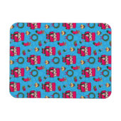 Weihnachts-Nutcracker-Spielzeug, Blaues Schneefloc Magnet (Horizontal)
