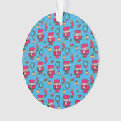 Weihnachts-Nutcracker-Spielzeug, Blaues Schneefloc Ornament (Vorderseite)