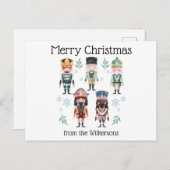 Weihnachts-Nutcracker-Spielzeugsoldaten Feiertagspostkarte (Vorne/Hinten)