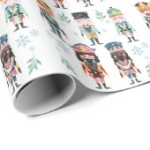 Weihnachts-Nutcracker-Spielzeugsoldaten Geschenkpapier (Rolleneckpunkt)