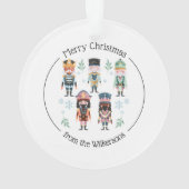 Weihnachts-Nutcracker-Spielzeugsoldaten Ornament (Rückseite)
