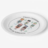 Weihnachts-Nutcracker-Spielzeugsoldaten Pappteller (Schrägansicht)