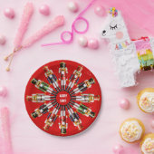 Weihnachts-Nutcracker-Spielzeugsoldaten Pappteller (Party)