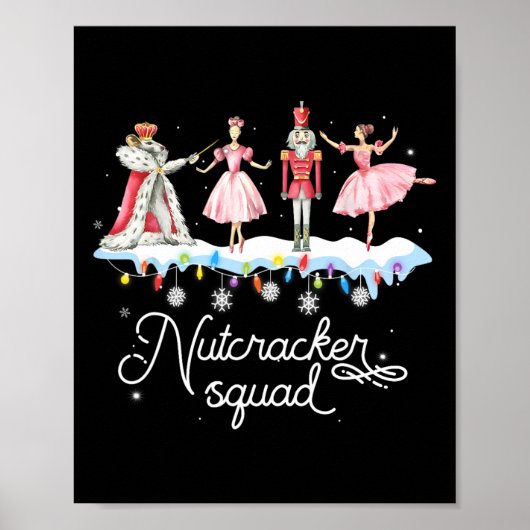 Weihnachts-Nutcracker Squad Ballett-Tanz Frauen Ki Poster (Vorne)