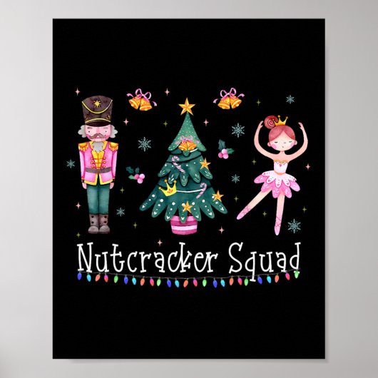 Weihnachts-Nutcracker Squad Ballett-Tanz Frauen Ki Poster (Vorne)