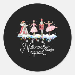 Weihnachts-Nutcracker Squad Ballett-Tanz Frauen Ki Runder Aufkleber
