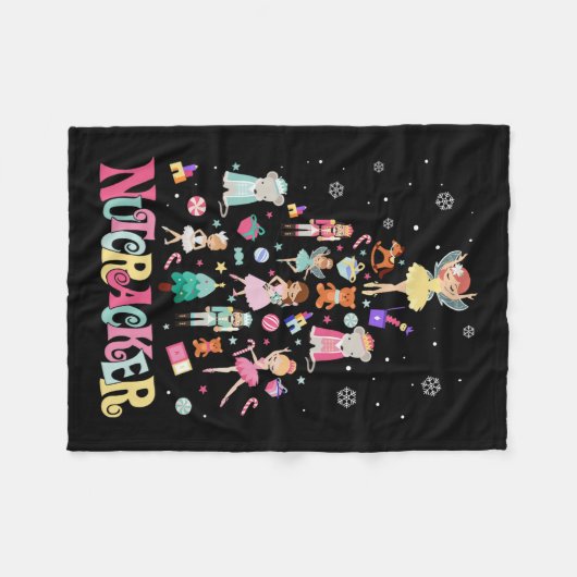 Weihnachts-Nutcracker Squad Ballett-Tanz passt auf Fleecedecke (Vorderseite (Horizontal))
