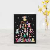 Weihnachts-Nutcracker Squad Ballett-Tanz passt auf Karte (Gelbe Blume)