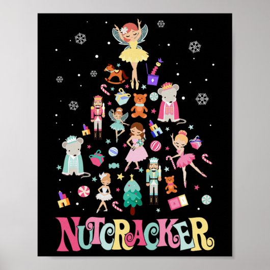 Weihnachts-Nutcracker Squad Ballett-Tanz passt auf Poster (Vorne)