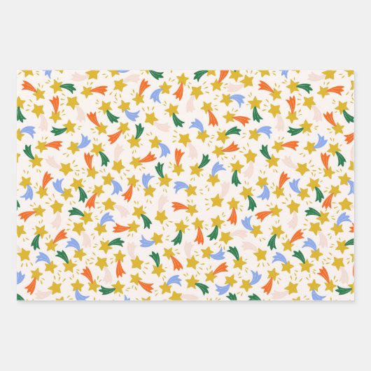 Weihnachts-Nutcracker-Sterne Geschenkpapier Set (Vorderseite 3)