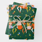 Weihnachts-Nutcracker-Sterne Geschenkpapier Set (Beispiel)