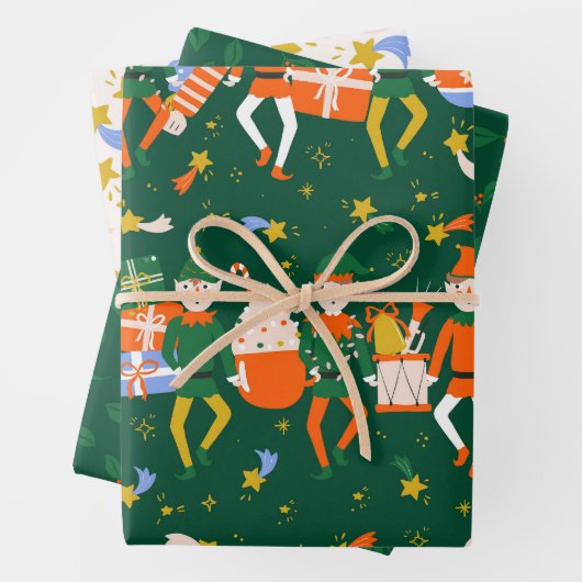 Weihnachts-Nutcracker-Sterne Geschenkpapier Set (Beispiel)