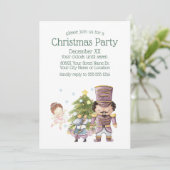Weihnachts Nutcracker Sugum Fairy & Mouse King Einladung (Stehend Vorderseite)