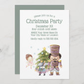 Weihnachts Nutcracker Sugum Fairy & Mouse King Einladung (Vorne/Hinten)