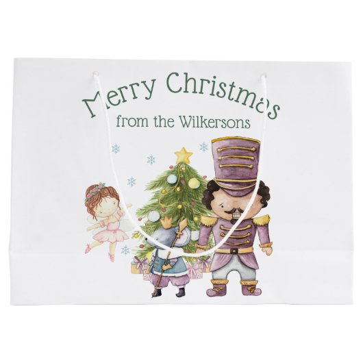 Weihnachts Nutcracker Sugum Fairy & Mouse King Große Geschenktüte (Rückseite)