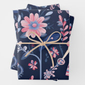 Weihnachts-Nutcracker-Themenmuster Geschenkpapier Set (Beispiel)