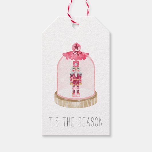 Weihnachts Nutcracker Tower Soldier Snow Globe Geschenkanhänger (Vorderseite)