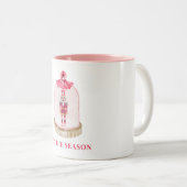 Weihnachts Nutcracker Tower Soldier Snow Globe Zweifarbige Tasse (VorderseiteRechts)