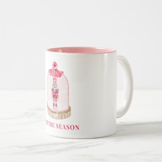 Weihnachts Nutcracker Tower Soldier Snow Globe Zweifarbige Tasse (VorderseiteRechts)