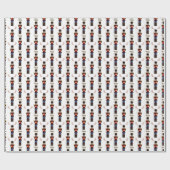 Weihnachts-Nutcracker Tower Soldier Wrapping Paper Geschenkpapier (Flach)
