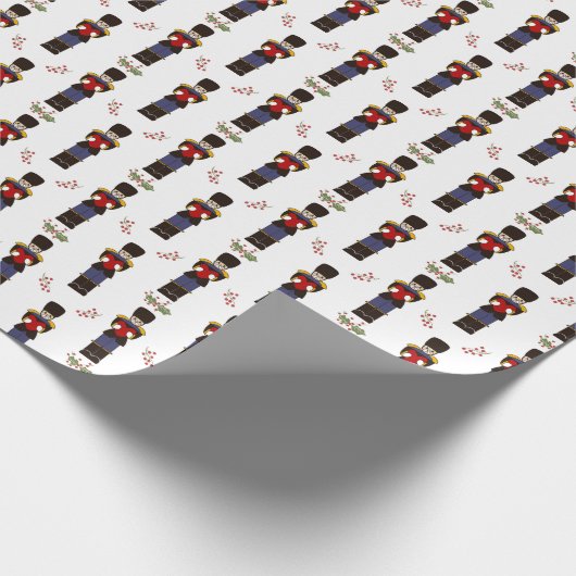 Weihnachts-Nutcracker Tower Soldier Wrapping Paper Geschenkpapier (Ecke)