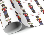 Weihnachts-Nutcracker Tower Soldier Wrapping Paper Geschenkpapier (Rolleneckpunkt)