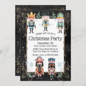 Weihnachts Nutcracker Toyota Soldaten Gold und Bla Einladung (Vorne/Hinten)