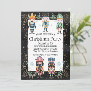 Weihnachts Nutcracker Toyota Soldaten Gold und Bla Einladung