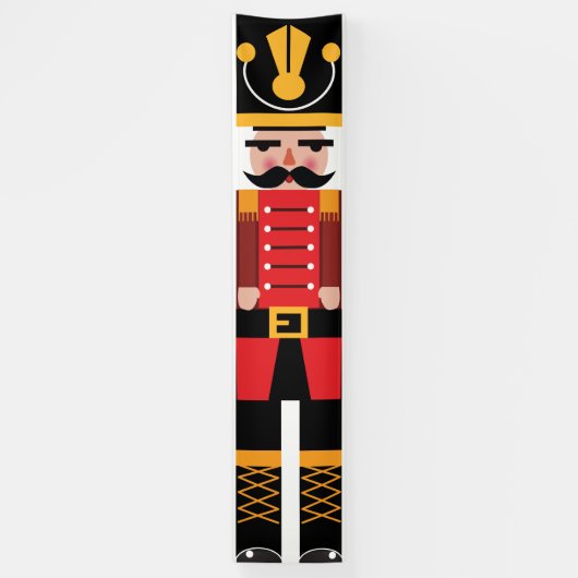 Weihnachts-Nutcracker Traditioneller roter Banner (Vertikal)