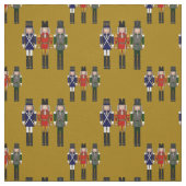 Weihnachts Nutcracker Trio Gold Fabric Stoff (Muster)