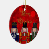 Weihnachts-Nutcracker Trio-Round-Ornament Keramikornament (Rechts)