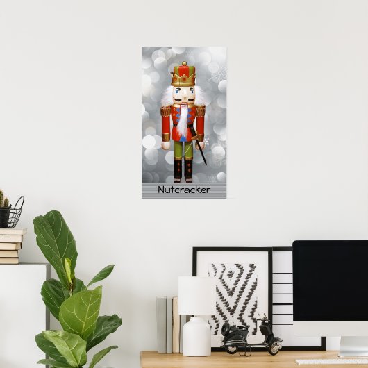 Weihnachts-Nutcracker-Wertpapier (Matte) Poster (Heimbüro)