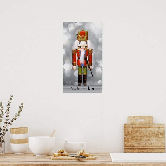 Weihnachts-Nutcracker-Wertpapier (Matte) Poster (Küche)