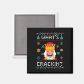 Weihnachts Nutcracker Whats Crackin Funny Xmas Men Magnet (Vorderseite/Rückseite)