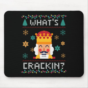 Weihnachts Nutcracker Whats Crackin Funny Xmas Men Mousepad
