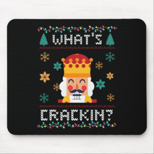 Weihnachts Nutcracker Whats Crackin Funny Xmas Men Mousepad
