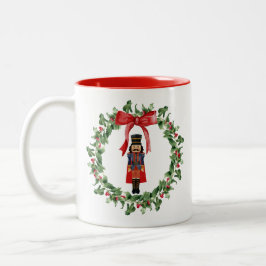 Weihnachts Nutcracker Wreath Red Bow Holiday Tasse