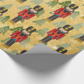 Weihnachts Nutcracker Xmas Trees Soldier Geschenkpapier (Ecke)