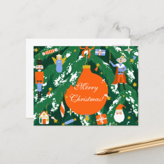 Weihnachts-Nutcracker-Zeichen Postkarte